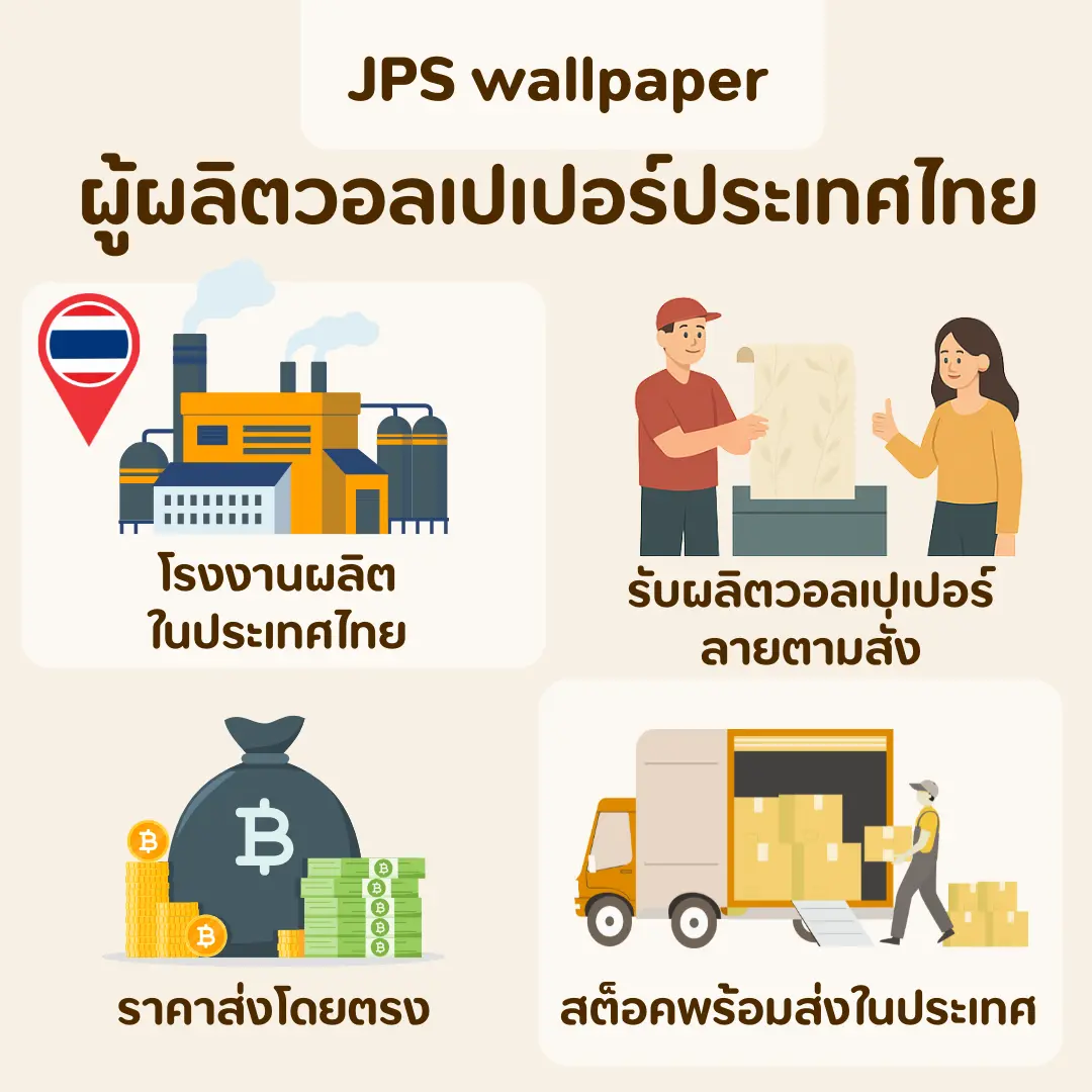 JPS Wallpaper ผู้ผลิตวอลเปเปอร์ประเทศไทย รับผลิตวอลเปเปอร์ราคาส่งสำหรับธุรกิจตกแต่งภายในโดยเฉพาะ