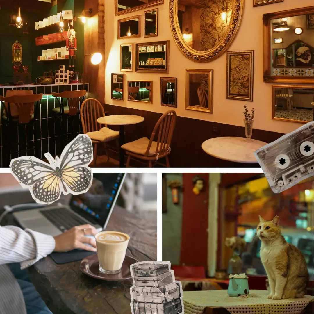 ไอเดียการแต่งร้านกาแฟสวย ๆ ด้วยวอลเปเปอร์แต่งคาเฟ่สไตล์วินเทจ เสริมด้วยภาพแต่งห้องคาเฟ่คลาสสิกน่ารัก