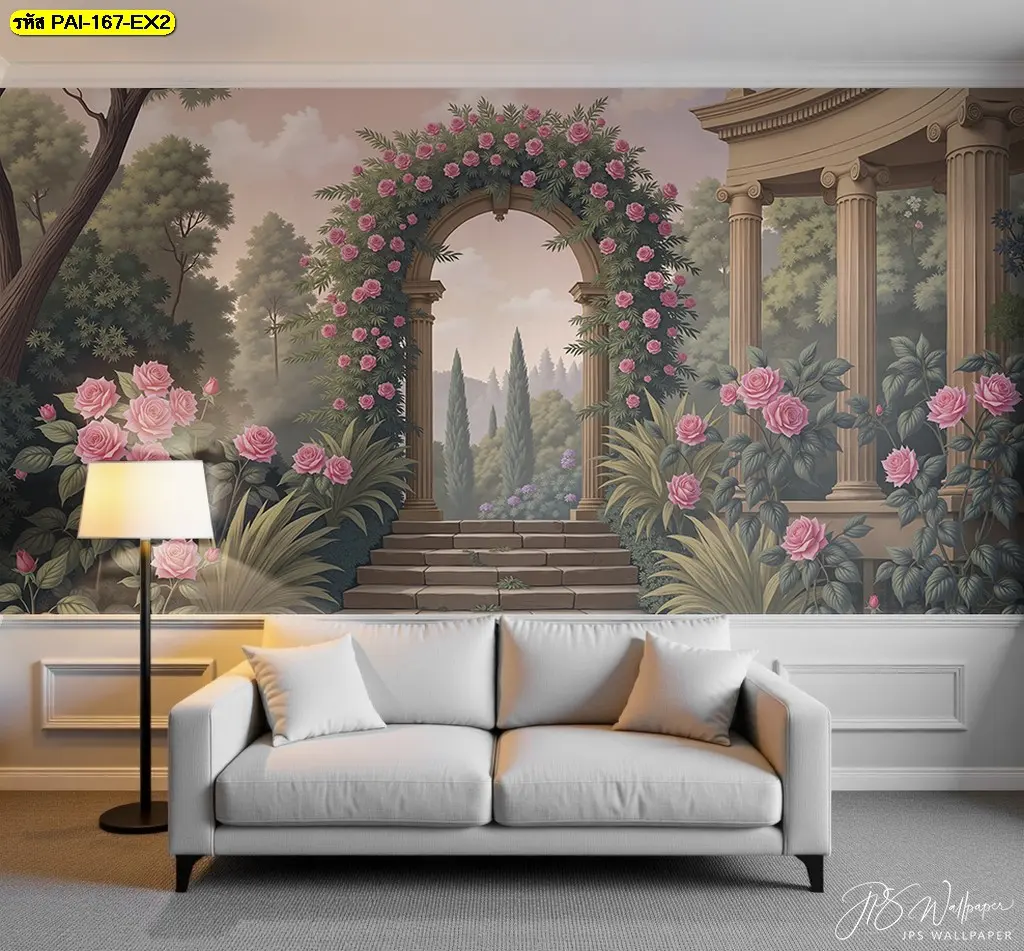 รูปติดผนังขนาดใหญ่สำหรับรีโนเวทคาเฟ่และเป็น Luxury nature wallpaper for business renovation เพื่อสร้างบรรยากาศ