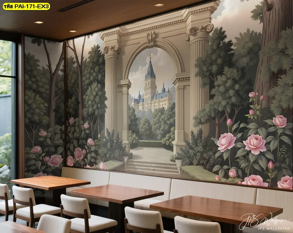 ตกแต่งร้านกาแฟให้หรูหราด้วยวอลเปเปอร์สไตล์ยุโรป เพื่อสร้างจุดถ่ายรูปที่ไม่เหมือนใครและน่าจดจำ