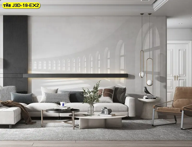 วอลเปเปอร์ตกแต่งบ้านสไตล์โมเดิร์นลายศิลป์ สร้างบรรยากาศเรียบหรูทันสมัย เหมาะกับการเลือกวอลเปเปอร์ห้องนอนพรีเมียม
