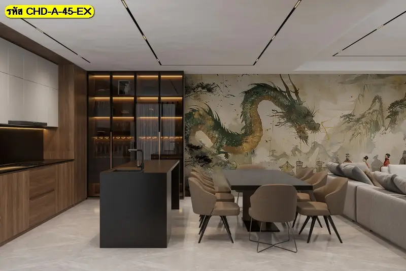 ภาพวาดติดผนังลายมังกรเสริมดวง สำหรับ แต่งห้องชงชา อย่าพลาดบริการ ขาย และ ติดตั้ง ที่ครบวงจรของเราในราคาที่คุ้มค่า