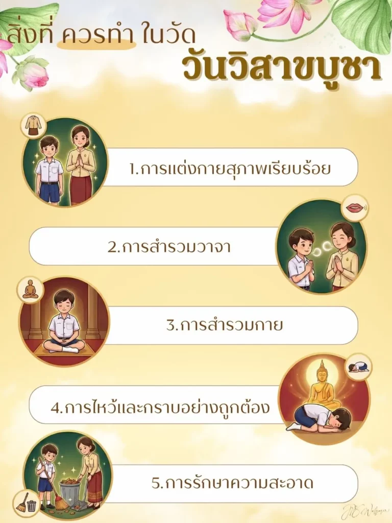 ภาพตกแต่งผนังวอลเปเปอร์สิ่งที่ควรทำในวันวิสาขบูชา บริการติดตั้งวอลเปเปอร์สำหรับบ้านและวัด ใช้ประกอบกิจกรรมวันวิสาขบูชา