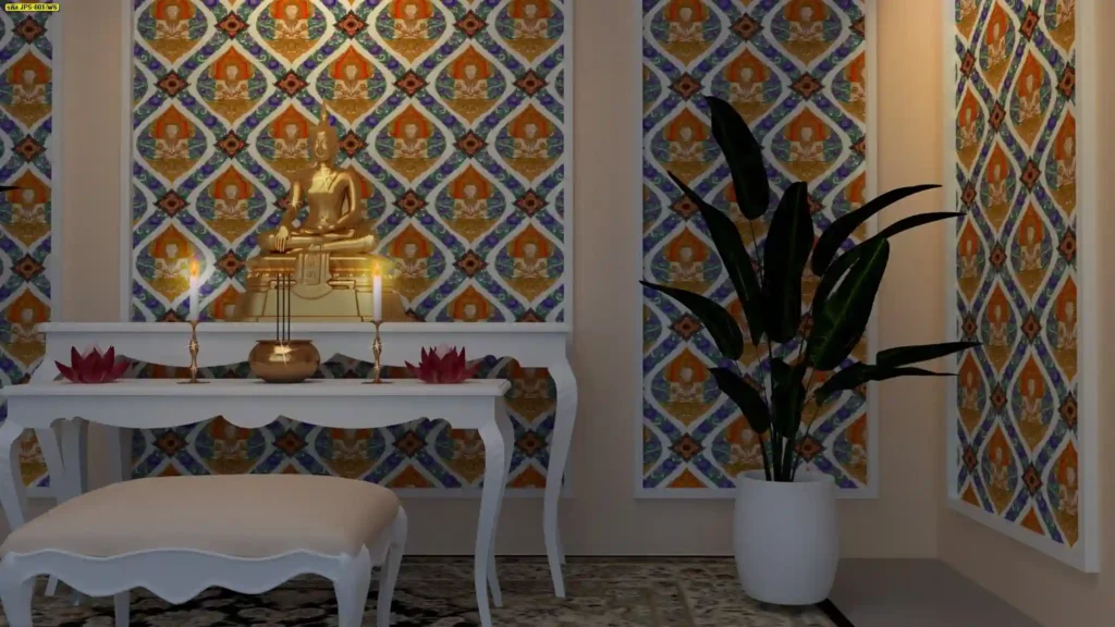 บริการติดตั้ง ภาพ พื้นหลังลายไทย เพื่อปรับบรรยากาศพื้นที่รับรองให้สุขุมและเป็นระเบียบ พื้นหลังลายไทย สวย ๆ สำหรับห้องรับรองผู้บริหาร ช่วยให้พื้นที่ดูภูมิฐานและเหมาะสม
