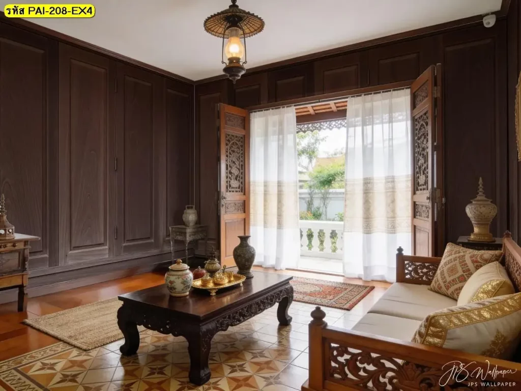 ภาพติดผนังลายไม้กรุผนัง รับพิมพ์และติดตั้ง ช่วยคุมโทนทั้งผืนด้วยกรุผนังลายไม้ลายแนวตั้ง
