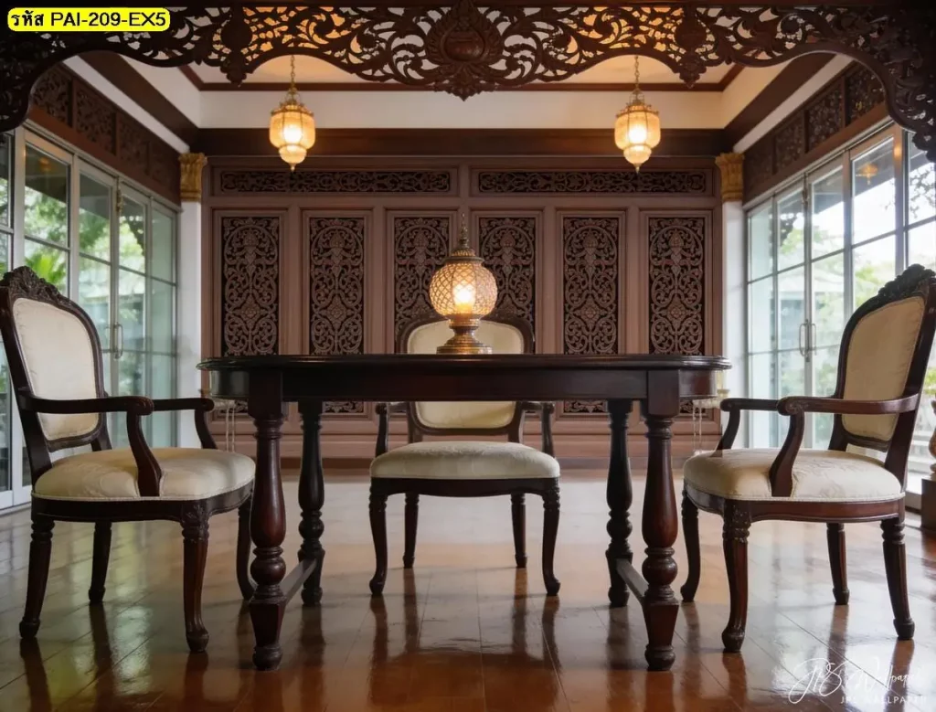 วอลเปเปอร์ลายกรุผนังไม้รับพิมพ์และบริการติดตั้ง เป็นไอเดียแต่งผนังที่สะท้อนความเป็นไทย วอลเปเปอร์ไม้ลายธรรมชาติรับพิมพ์และติดตั้ง ช่วยให้กรุผนังลายไม้แบบคลาสสิกดูเรียบและใช้งานได้ยาว
