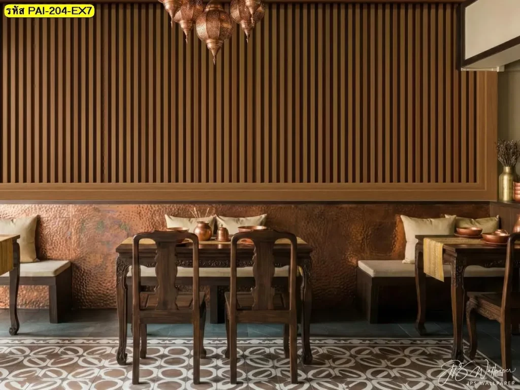 ภาพกรุผนังลายไม้รับพิมพ์พร้อมบริการติดตั้ง ช่วยให้ผนังดูสมดุลและรองรับการใช้งานระยะยาว wooden wall panels แบบโมเดิร์น รับพิมพ์และติดตั้ง เพื่อไอเดียแต่งผนังที่ควบคุมโทนสีได้จริง
