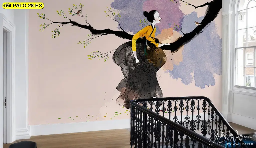 วอลเปเปอร์ร้านอาหารเกาหลีสไตล์มินิมอล รับพิมพ์และติดตั้ง ช่วยให้ลูกค้ารับรู้ Mood ของร้านตั้งแต่เดินเข้ามา