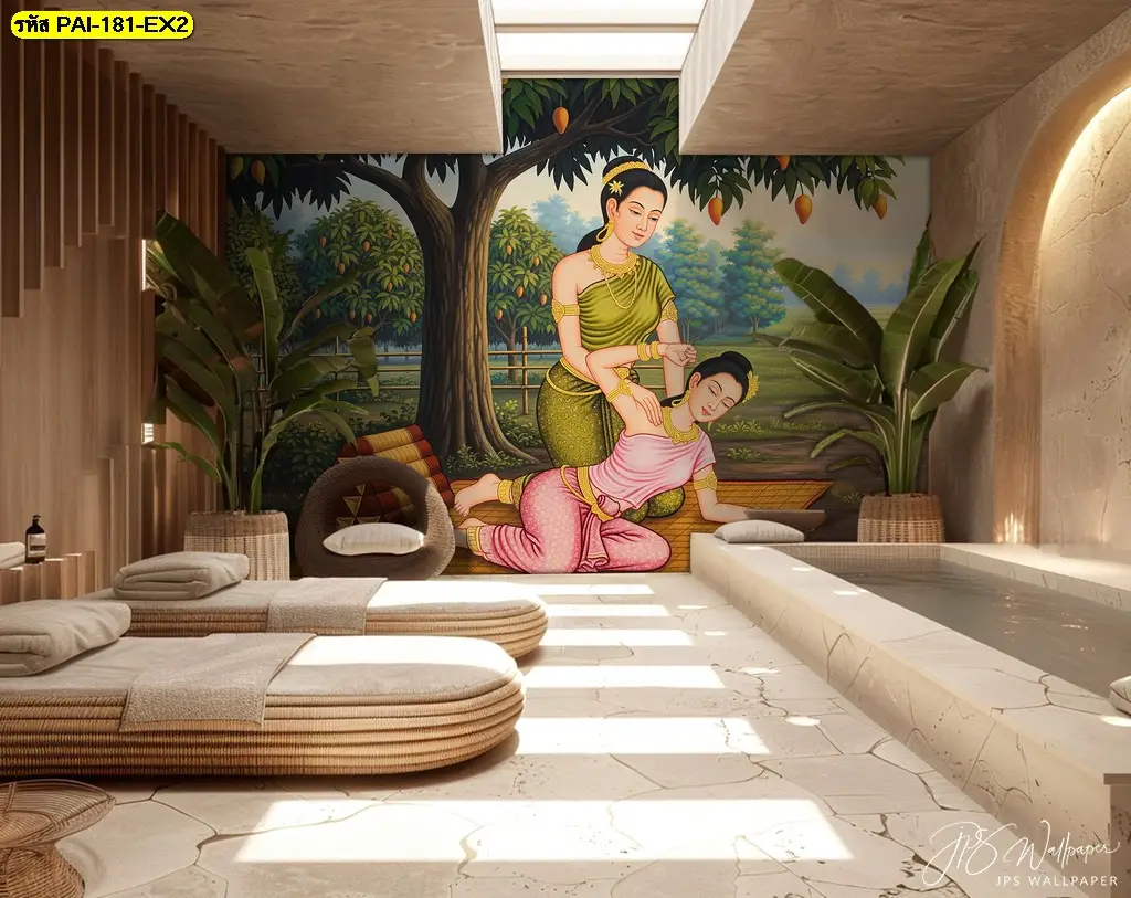 ตกแต่งร้านนวดแผนไทยด้วย Thai massage wall art รับพิมพ์และติดตั้ง ช่วยให้ร้านดูแตกต่างจากร้านทั่วไป