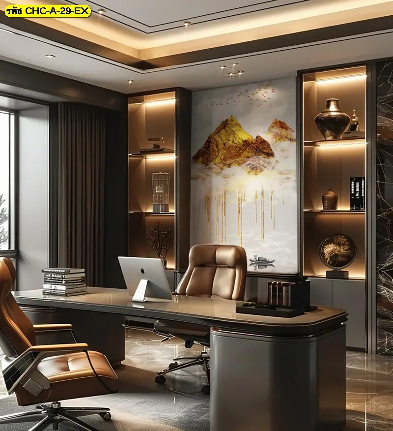 วอลเปเปอร์ลายภูเขาจีนโมเดิร์นสไตล์มินิมอล รับพิมพ์ตามพื้นที่จริง พร้อมบริการติดตั้ง Chinese mountain wallpaper โทนหรู