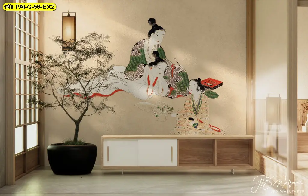 Korean restaurant wall decor ลายภาพเกาหลีคลาสสิก รับพิมพ์และติดตั้ง เหมาะกับวอลเปเปอร์ร้านอาหารเกาหลีที่ต้องการ Mood Korean aesthetic