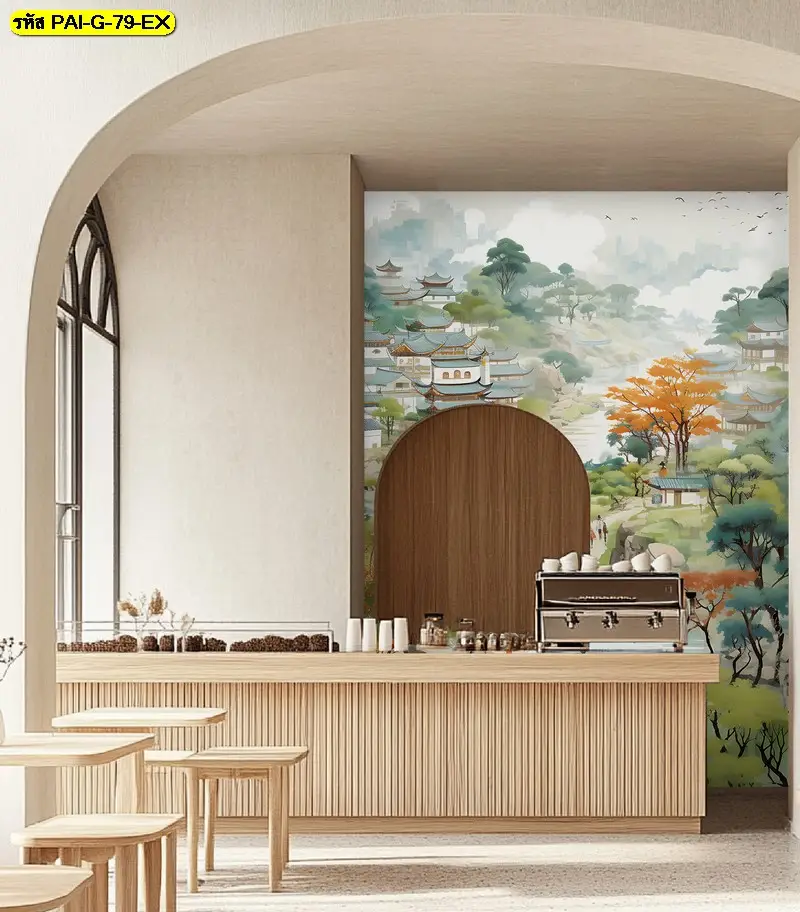 ภาพแต่งผนังร้านอาหารเกาหลีโทนอ่อน รับพิมพ์และบริการติดตั้ง เป็นวอลเปเปอร์ภาพเกาหลีแนวอาร์ตที่ดูเหมือนแกลเลอรีส่วนตัว