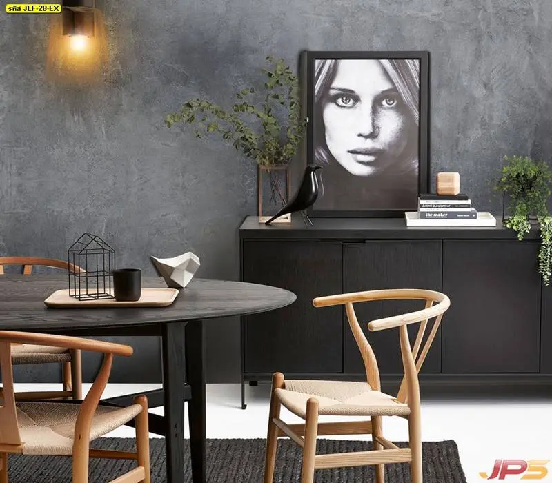 วอลเปเปอร์คอนโดลอฟท์ลายปูนเปลือย เหมาะกับห้องนั่งเล่นคอนโดสไตล์มินิมอลและวอลเปเปอร์กันชื้นคอนโด