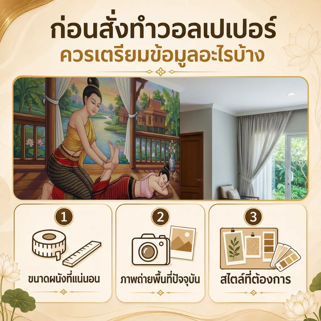 ขั้นตอนเตรียมข้อมูล JPS Wallpaper ก่อนสั่งทำวอลเปเปอร์ เพื่อให้ได้งานที่พอดีกับพื้นที่จริง