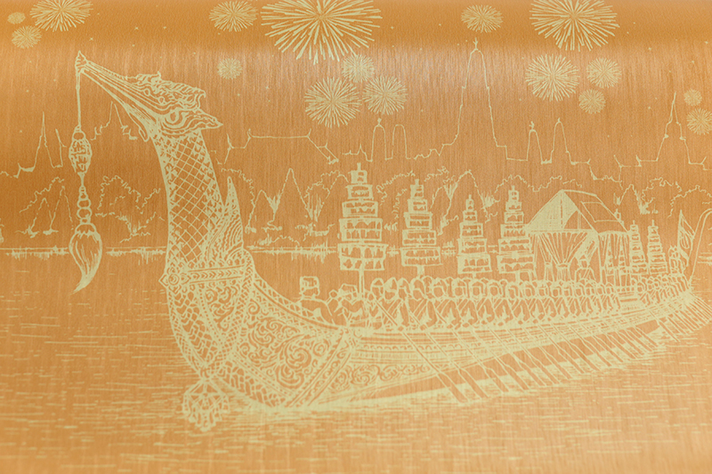 ลายเรือสุพรรณหงส์ สีเหลือง 