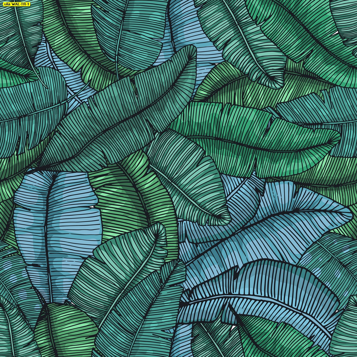 วอลเปเปอร์สั่งพิมพ์ต่อลายใบตองเขียว