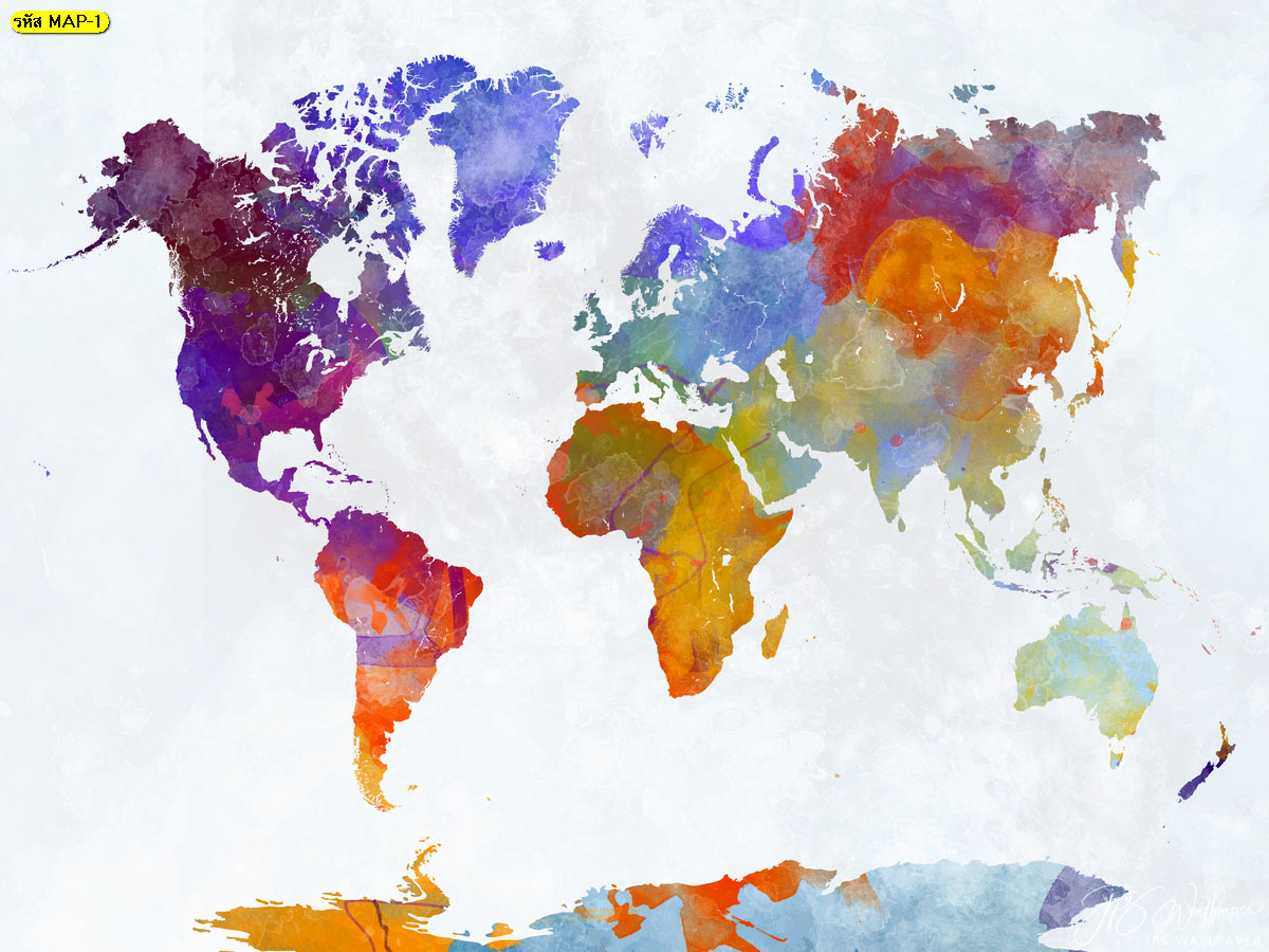 วอลเปเปอร์แผนที่ ภาพวาดแผนที่สีน้ำ แผนที่โลก วอลเปเปอร์แผนที่โลก