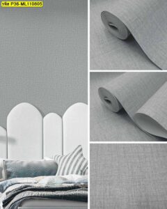 วอลเปเปอร์ลายผ้าทอสีเทาอ่อน texture ละเอียด ให้ฟีลอบอุ่นนุ่มนวล