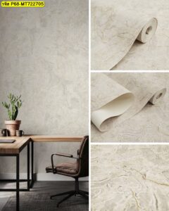 วอลเปเปอร์ลายหินอ่อนสีอ่อนสไตล์ธรรมชาติ เหมาะสำหรับตกแต่งผนังห้องทำงานและบ้าน เพิ่มความเรียบหรู และผ่อนคลาย