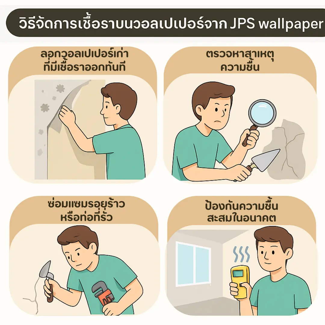 วิธีจัดการเชื้อราบนวอลเปเปอร์จาก JPS wallpaper