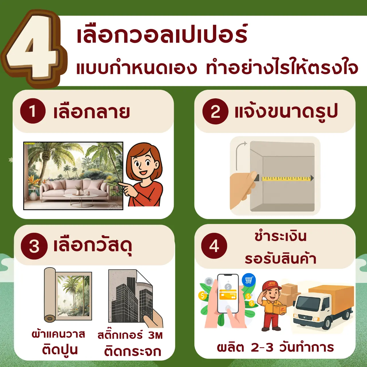 4 เลือกวอลเปเปอร์ แบบกำหนดเอง ทำอย่างไรให้ตรงใจ