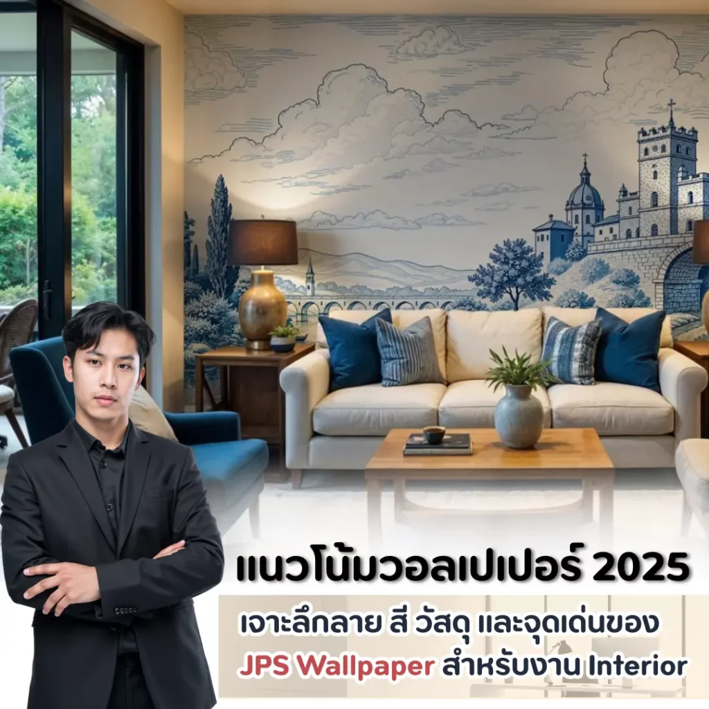 แนวโน้มวอลเปเปอร์ 2025 เจาะลึกลาย สี วัสดุ และจุดเด่นของ JPS Wallpaper สำหรับงาน Interior