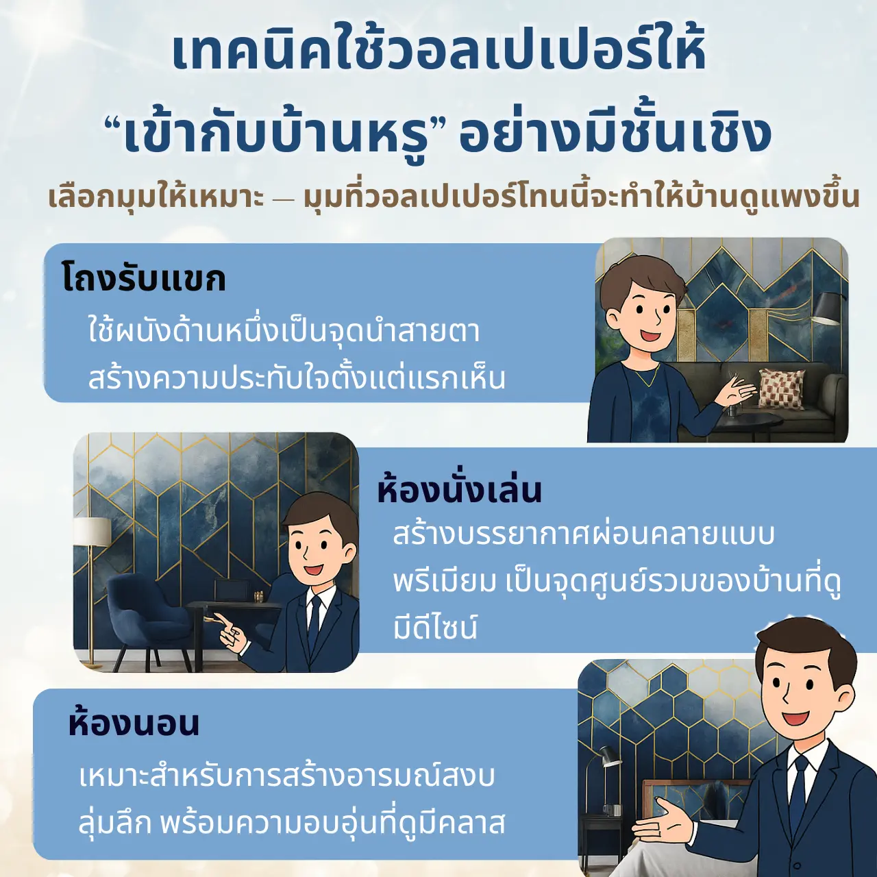 เทคนิคใช้วอลเปเปอร์ให้ “เข้ากับบ้านหรู” อย่างมีชั้นเชิง
