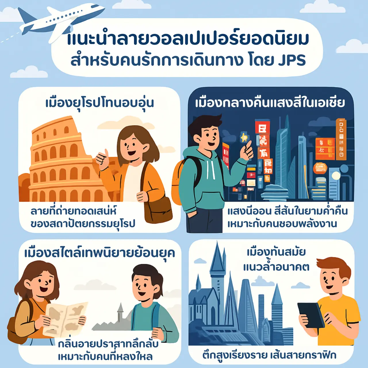 แนะนำลายวอลเปเปอร์ยอดนิยม สำหรับคนรักการเดินทาง โดย JPS