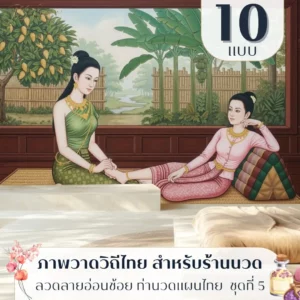 วอลเปเปอร์แต่งร้านสปา แนวศิลปะนวดแผนไทยโบราณ รับพิมพ์และบริการติดตั้ง เพื่อภาพลักษณ์ร้านที่ดูเป็นมืออาชีพ