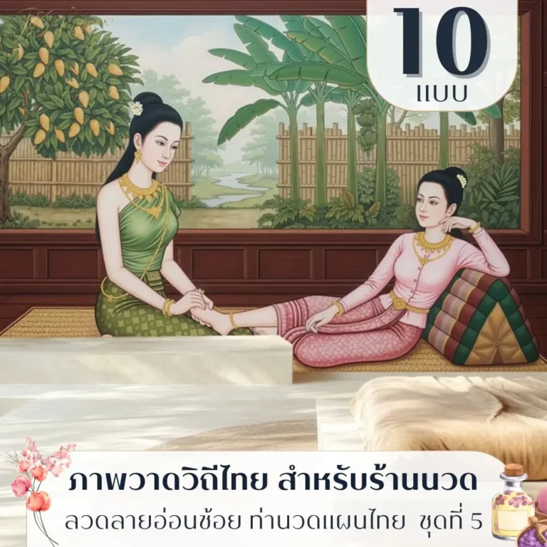 วอลเปเปอร์แต่งร้านสปา แนวศิลปะนวดแผนไทยโบราณ รับพิมพ์และบริการติดตั้ง เพื่อภาพลักษณ์ร้านที่ดูเป็นมืออาชีพ