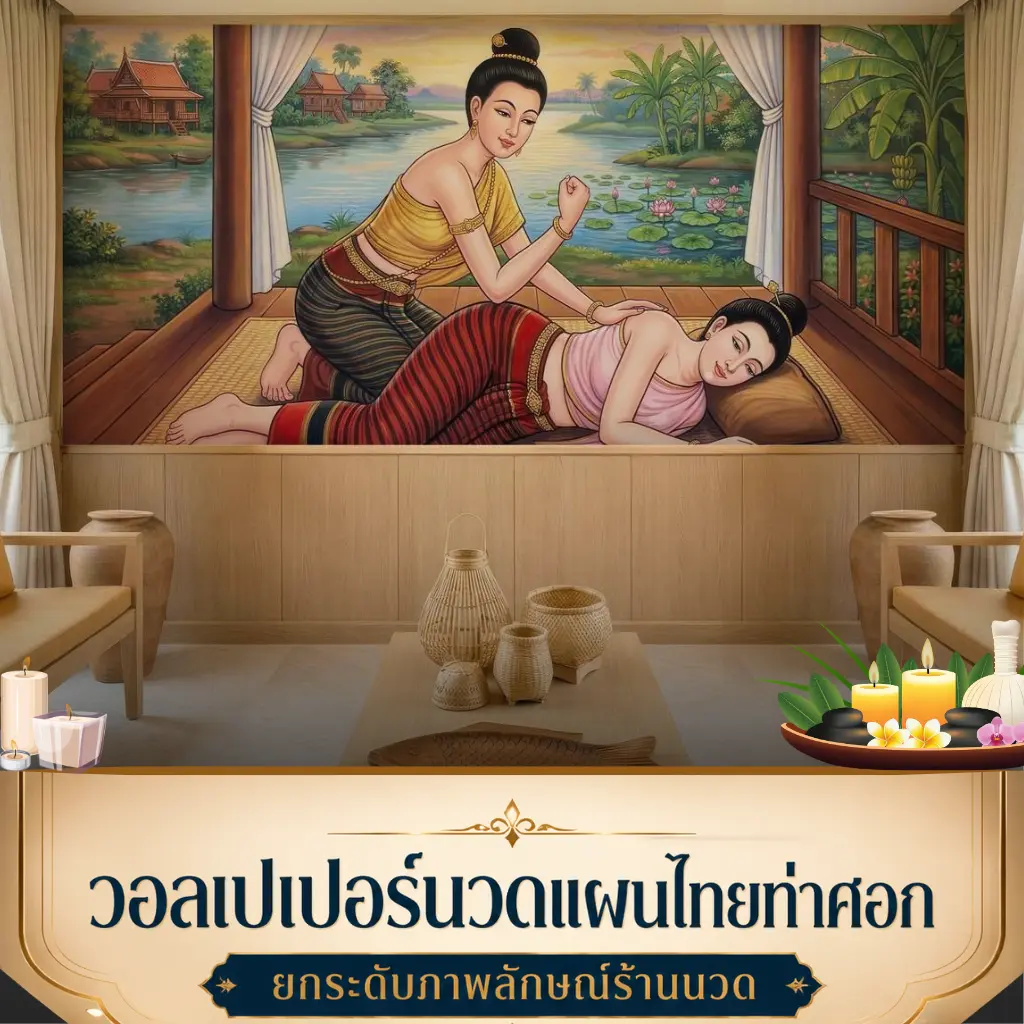 JPS wallpaper วอลเปเปอร์นวดแผนไทยท่าศอก ภาพหน้าปกร้านนวดไทย สื่อภาพลักษณ์มืออาชีพ